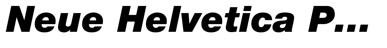 Neue Helvetica Pro 96 Black Italic